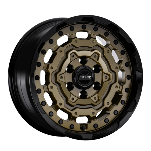 Torque Wheels Tw547R Fortress Satin Bronze w/ Gloss Black Lip