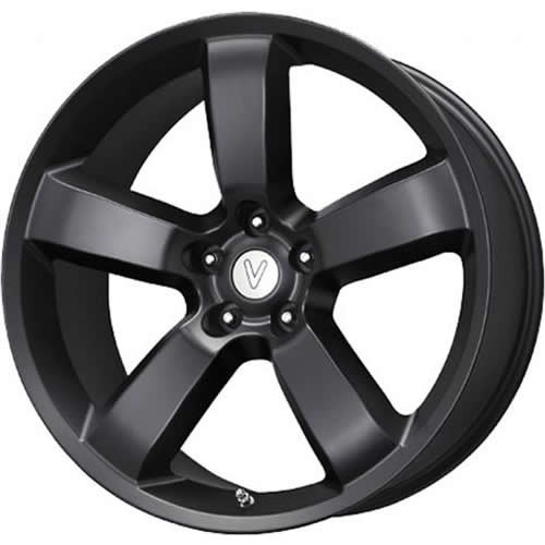 Voxx Replica Dodge Charger Matte Black Wheels 5x115 - 20x9 +20