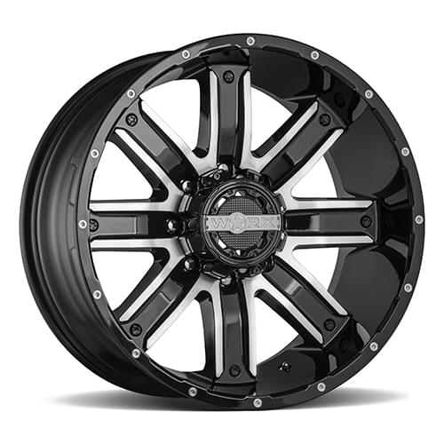 Worx Destroyer 813 Gloss Black W Diamond Accents Wheels 8x170