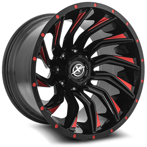 XF Offroad XF-224 Gloss Black Red Milled Photo