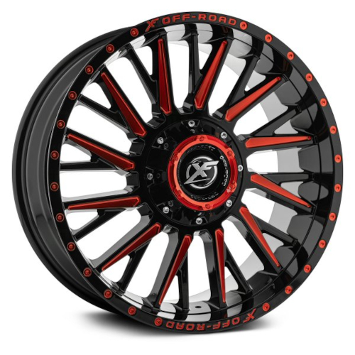XF Offroad XF-226 Gloss Black Red Milled Photo