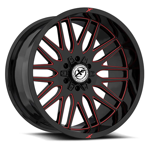 XF Offroad XF-240 Gloss Black W/ Red Milled Accents