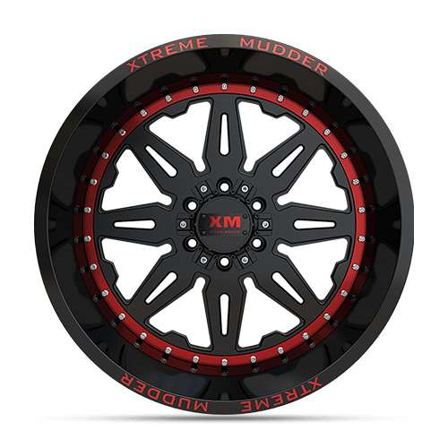 Xm Offroad Xm-350 Gloss Black w/ Red Milling
