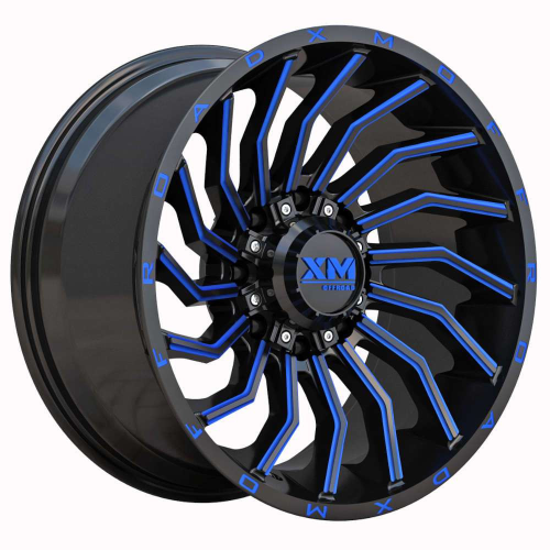 Xm Offroad Xm-356 Gloss Black w/ Blue Milling