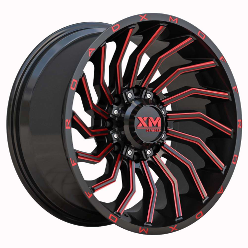 Xm Offroad Xm-356 Gloss Black w/ Red Milling