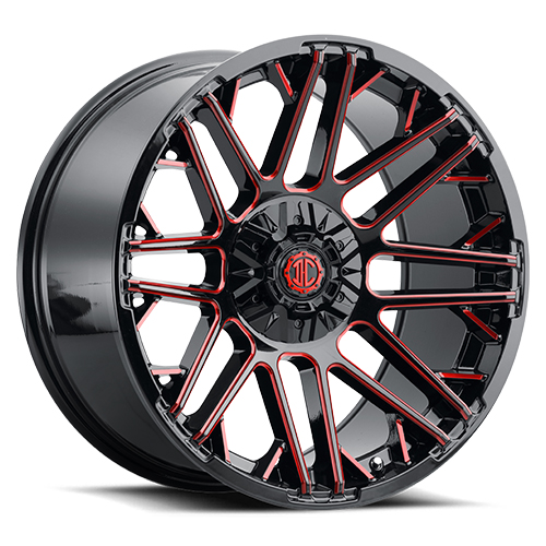 Xtreme Offroad NX-27 Midnight Black W/ Red Milled Accents