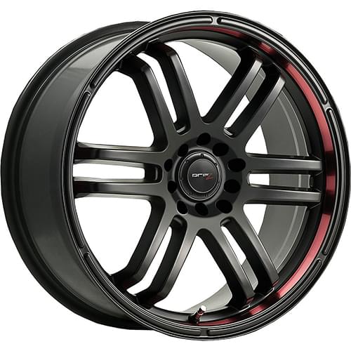 Drifz FX 207 Carbon Black W/ Red Stripes