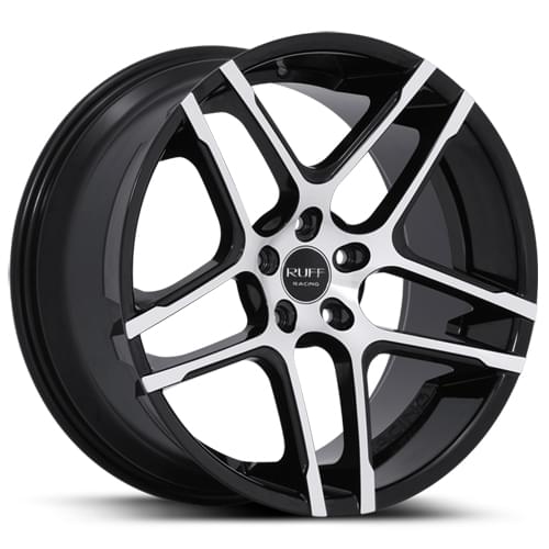 Ruff Racing R954 Flat Black W Machined Face Wheels x8 5 38 R954kl5h38k72