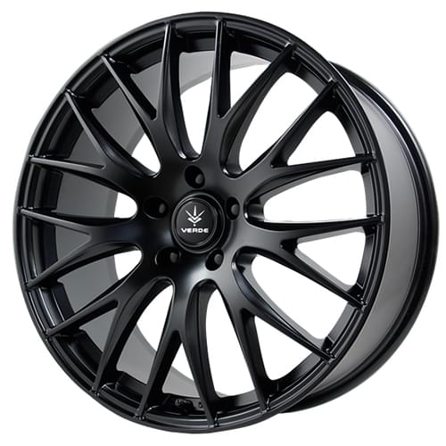 Verde Saga V27 Satin Black Wheels 5x112 - 18x8 +38 - V27-884438B