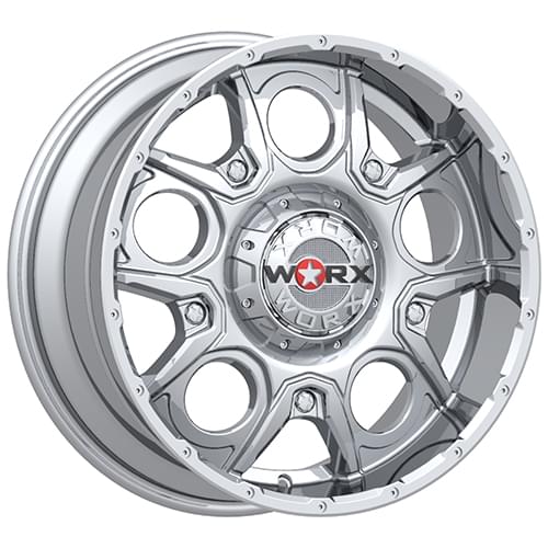 Worx Rebel 809 Chrome Wheels 8x6.5 18x9 12 809 8981C12